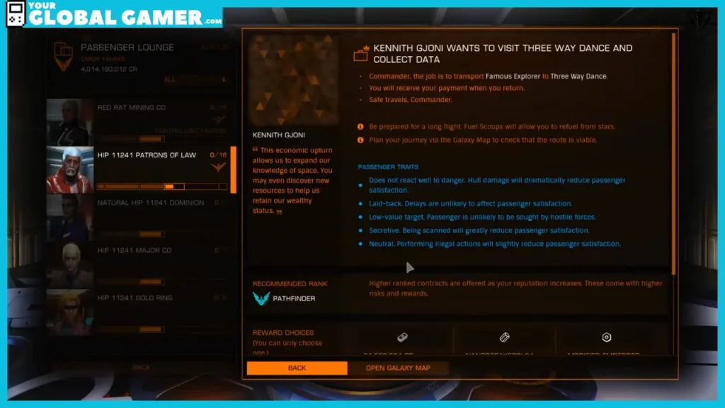 Elite Dangerous: Passenger Missions